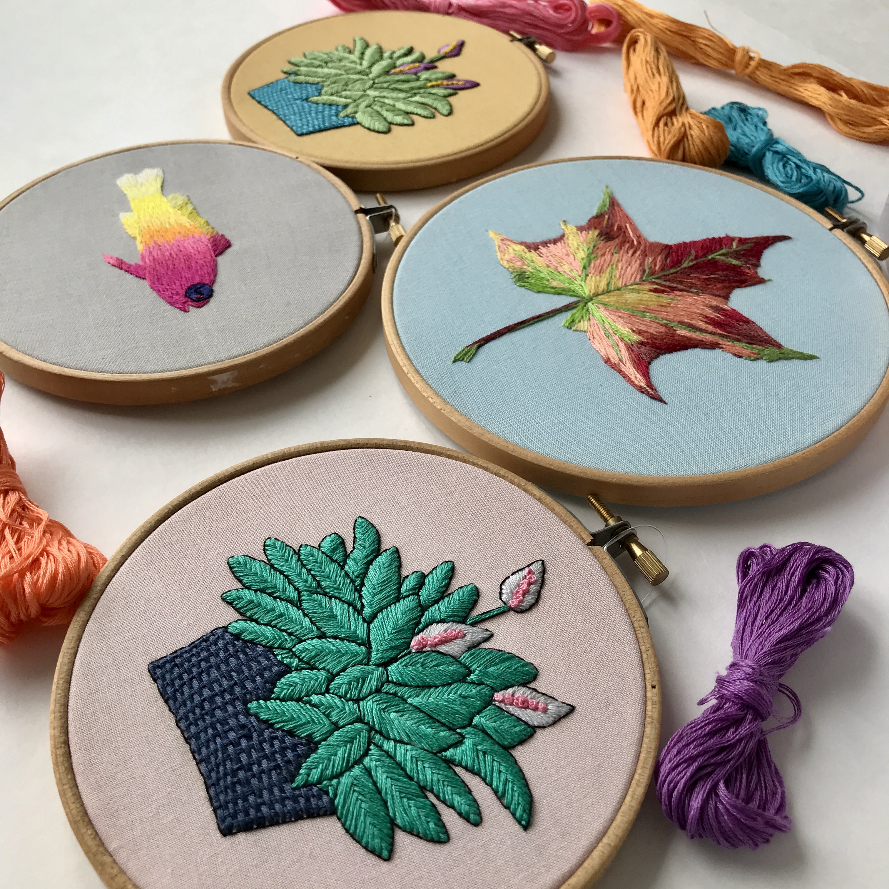 Embroidery projects by @faimyxstitch