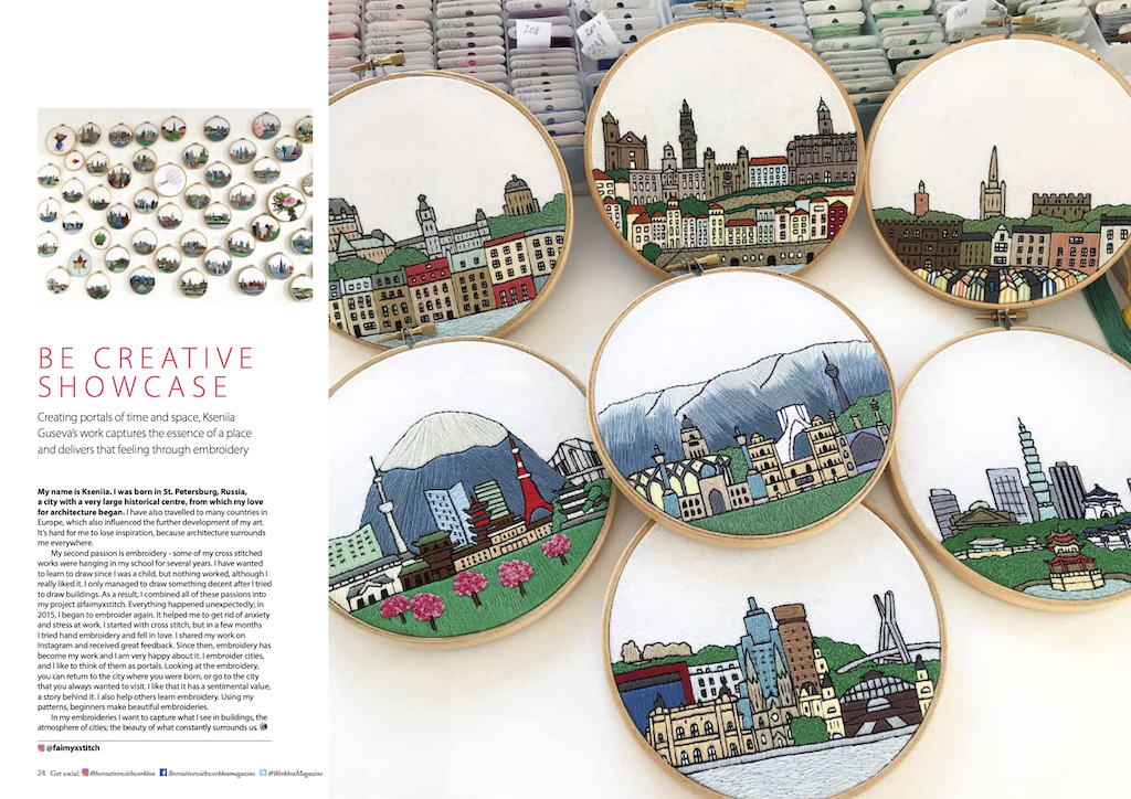 Page of Be Creative with Workbox magazine featuring Kseniia Guseva