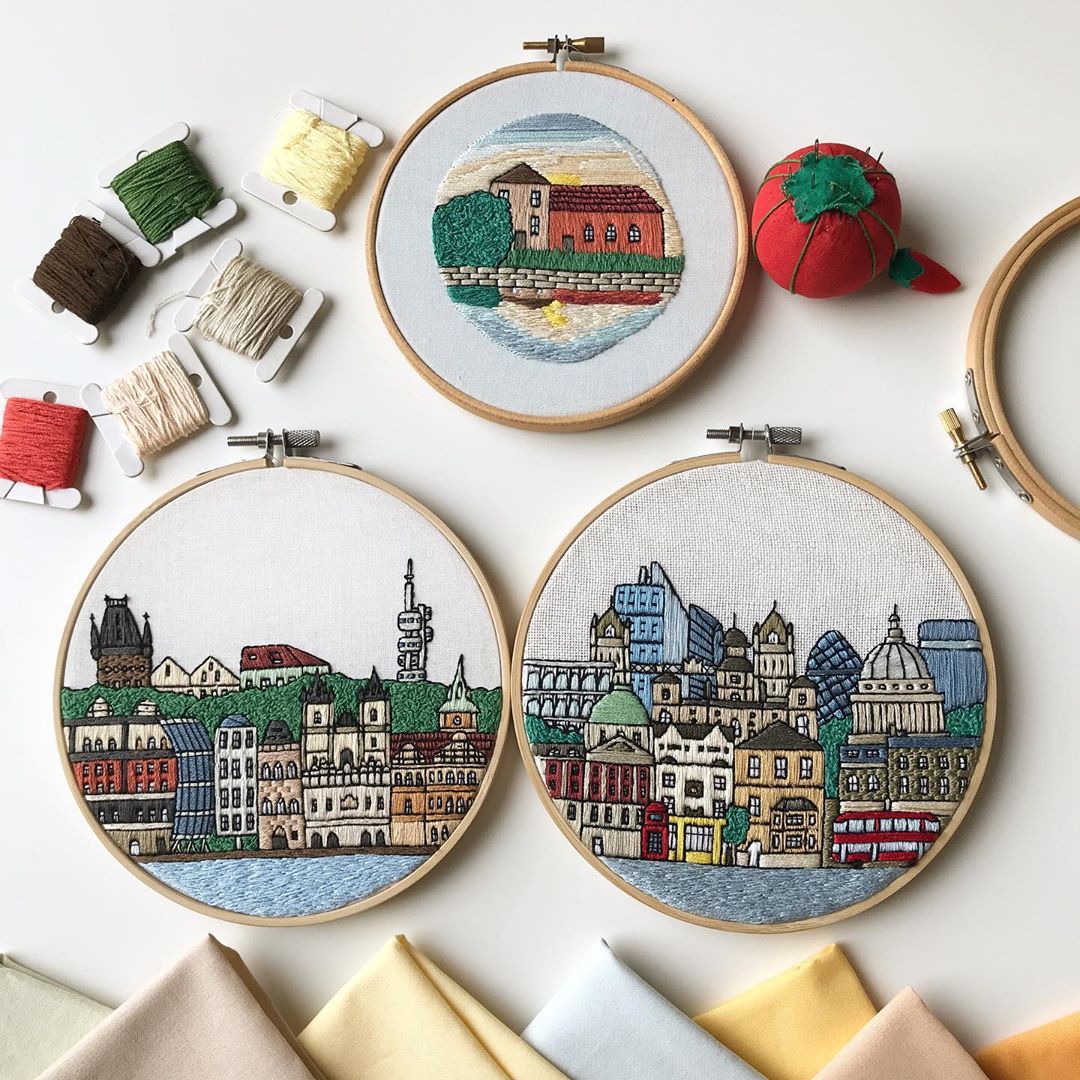 Draw and embroider your city
